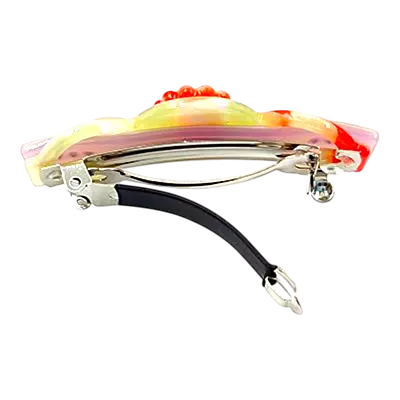Elegant Flower & Stone Hair Barrette