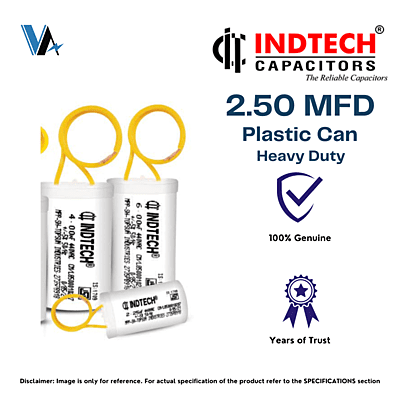 Indtech 2.50 MFD 440V Capacitor for fan motors Indtech 2.50 MFD 440V Capacitor for fan motors