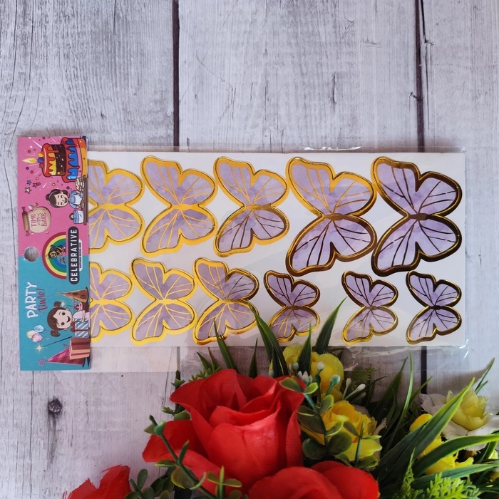10 Pcs Purple Butterfly With Stick 10 Pcs Purple Butterfly With Stick