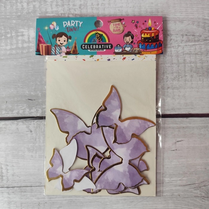 10 Pcs Purple Shades Butterfly Topper Without Stick 10 Pcs Purple Shades Butterfly Topper Without Stick