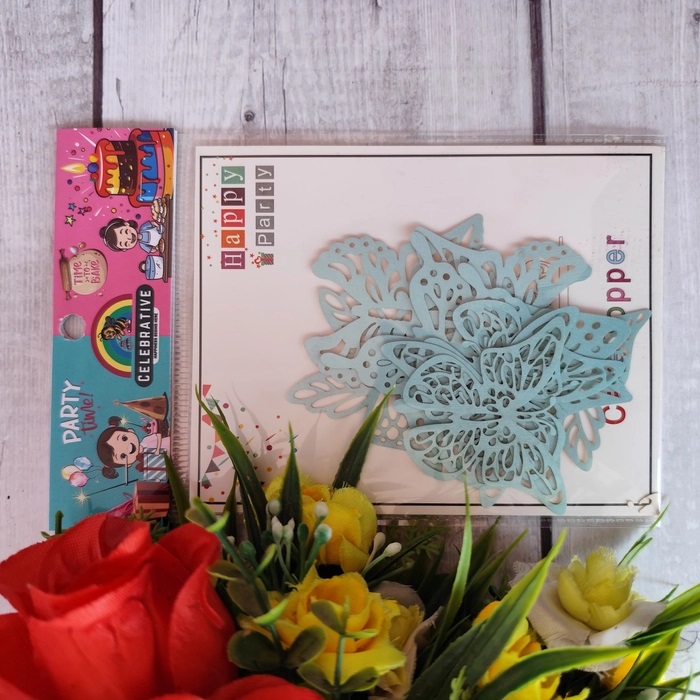 10 Pcs Turquoise Paper Butterfly Topper Without Stick 10 Pcs Turquoise Paper Butterfly Topper Without Stick
