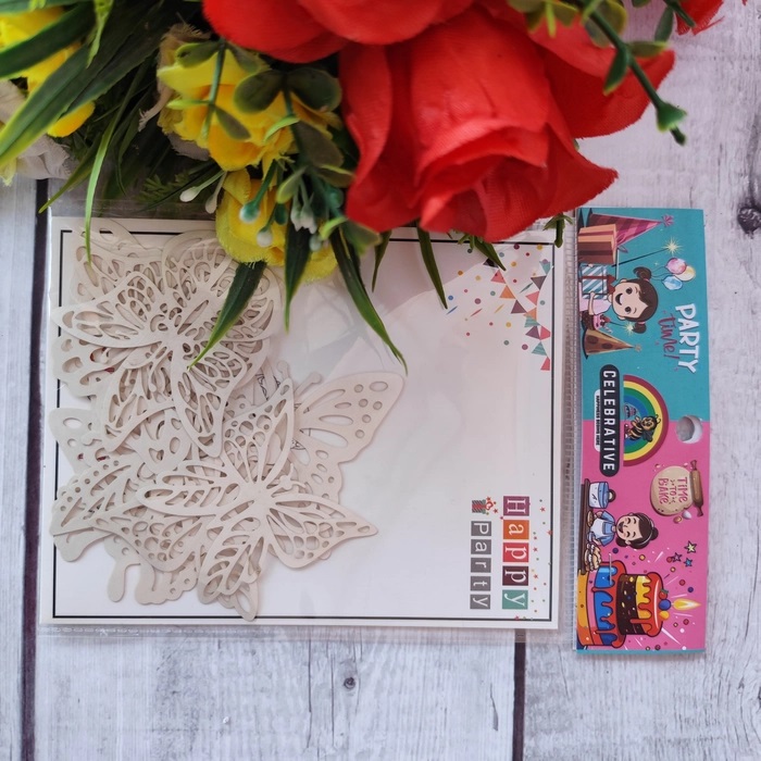 10 Pcs White Paper Butterfly Topper Without Stick 10 Pcs White Paper Butterfly Topper Without Stick