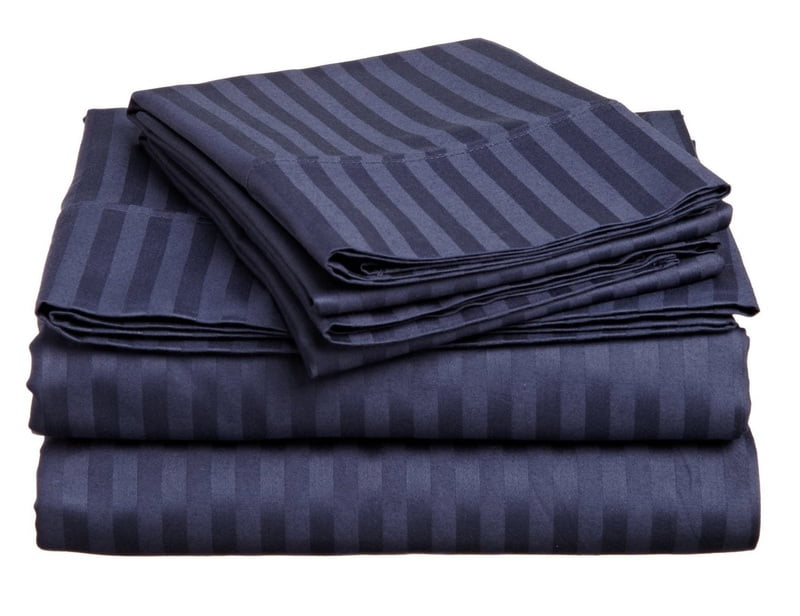 Pillow Cover Non-Framed Glace Cotton 300 TC - Striped - Navy Blue Pillow Cover Non-Framed Glace Cotton 300 TC - Striped - Navy Blue