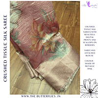 CRUSHED TISSUE SILK SAREE DVFSTES23768 CRUSHED TISSUE SILK SAREE DVFSTES23768