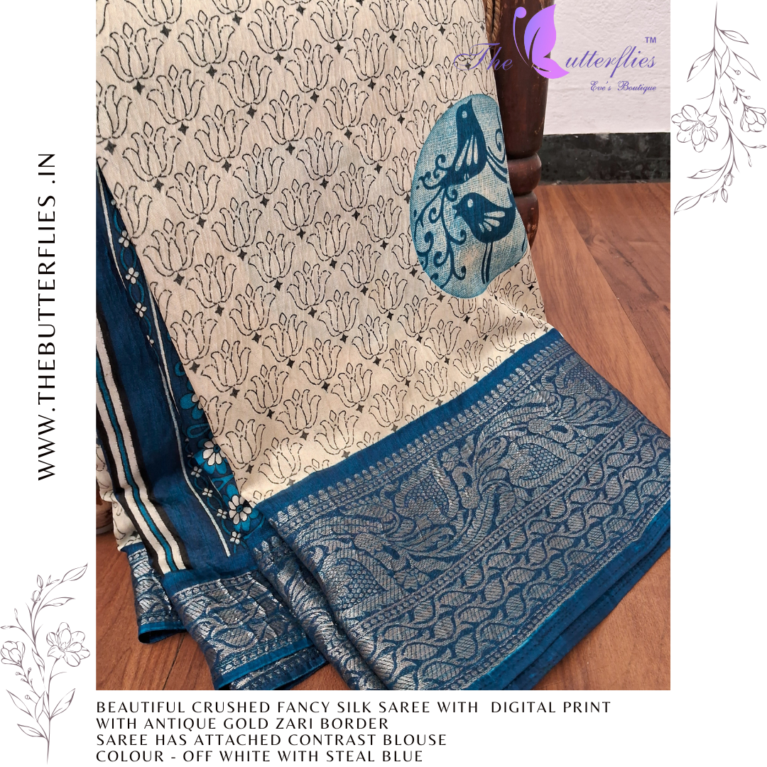 FANCY CRUSHED SILK SAREE RJASFSC24106 FANCY CRUSHED SILK SAREE RJASFSC24106