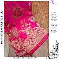 BANARASI CREPE SILK SAREE DCMSBNS24293 BANARASI CREPE SILK SAREE DCMSBNS24293