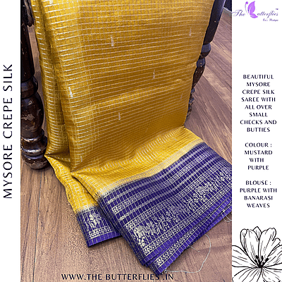 CREPE SILK SAREE NISSCRE24379