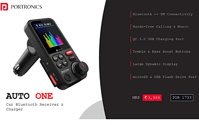 Car Bluetooth Receiver Portronics