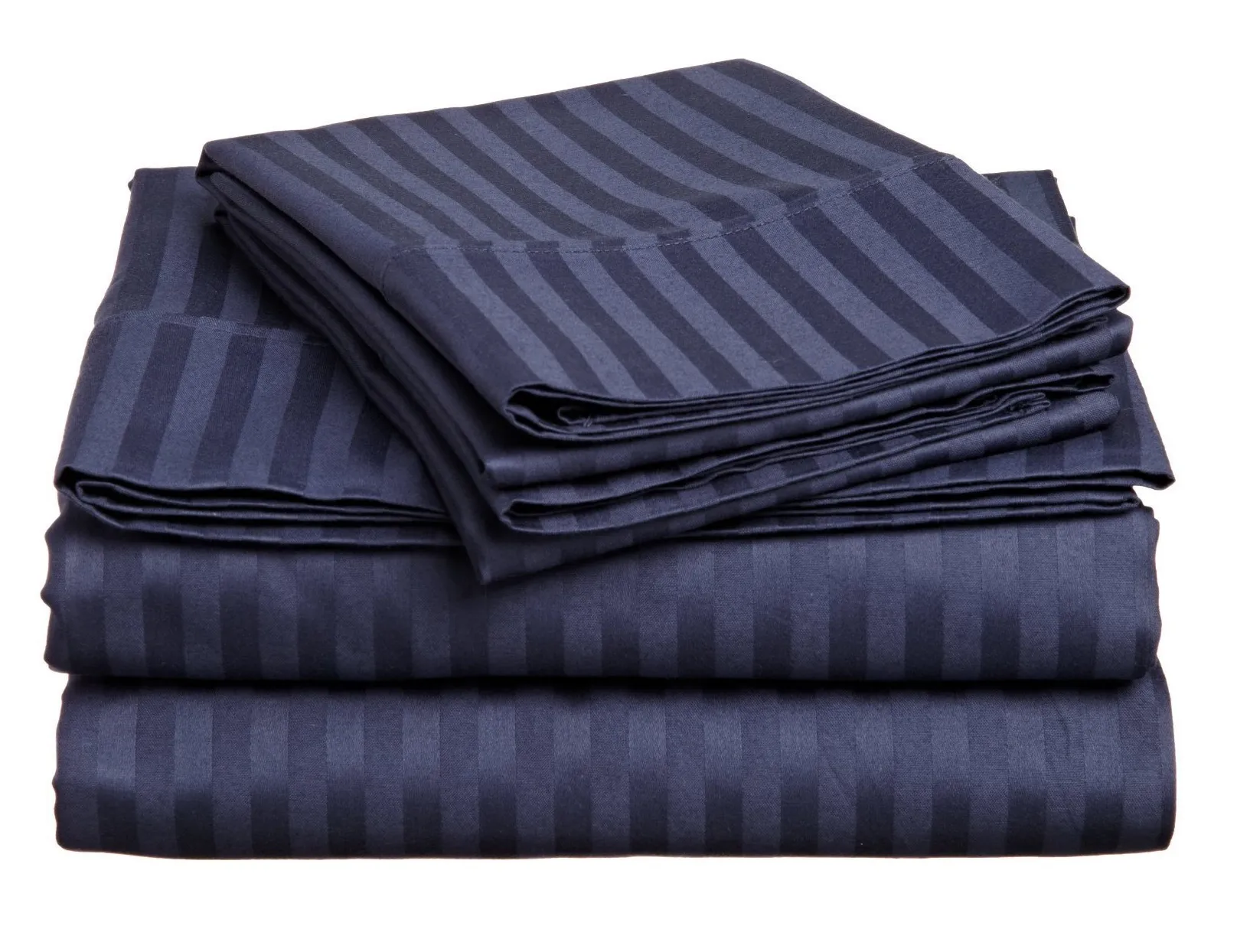 Sofrito Pillow Cover Non-Framed Glace Cotton 300 TC - Striped - Navy Blue