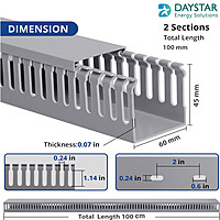 45mm X 60mm X 100cm PVC FRLS Cable Tray 45mm X 60mm X 100cm PVC FRLS Cable Tray