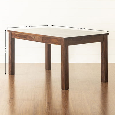 Solid Sheesham Wood Six Seater Dining Set with Cushioned Bench Solid Sheesham Wood Six Seater Dining Set with Cushioned Bench