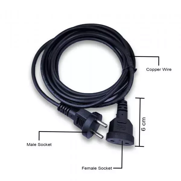 Power Extension Cord 2 Pin (Male to Female) - 10M