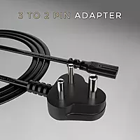 3 Pin to 2 Pin Power Cable 1M