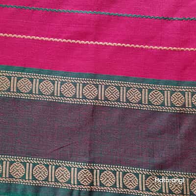 Pink Pure South Cotton Veldhari Saree Pink Pure South Cotton Veldhari Saree
