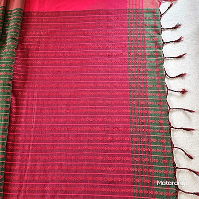 Green Embroidered Bengal Saree Green Embroidered Bengal Saree