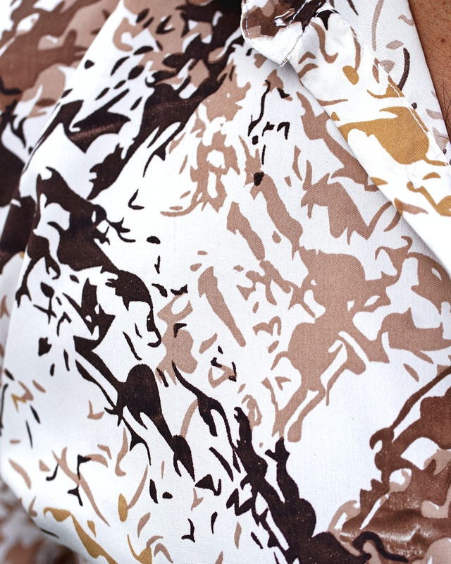 Choco Black And White Abstract | Body Fit | Full Sleeves