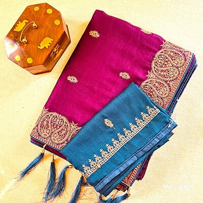 Grape Vine Designer Chinon Crepe Saree Grape Vine Designer Chinon Crepe Saree