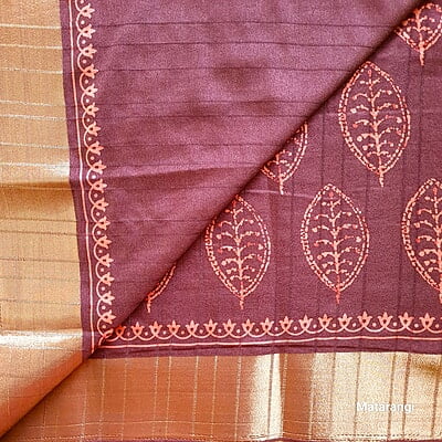 Brown Bhagalpuri Crepe Silk Brown Bhagalpuri Crepe Silk