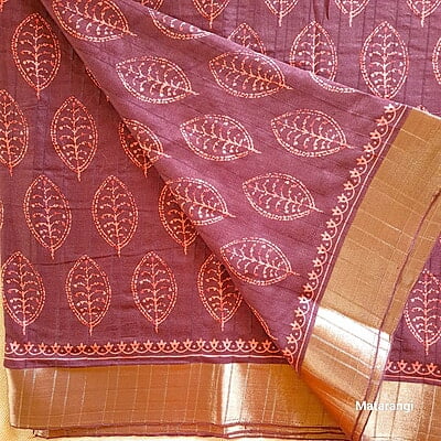 Brown Bhagalpuri Crepe Silk Brown Bhagalpuri Crepe Silk