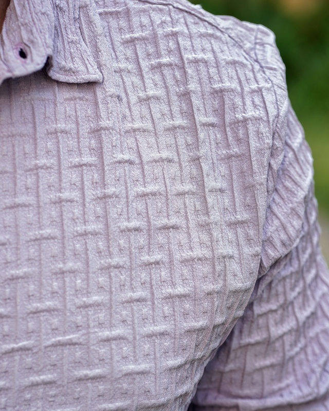 Peach Textured | Body Fit | Full Sleeves
