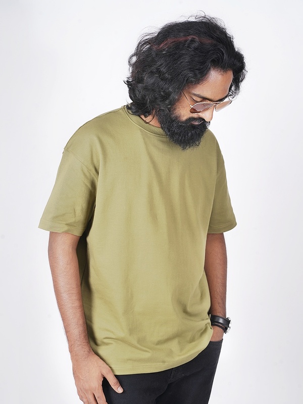 Funky Oversized Forest Green Half Sleeves T shirt