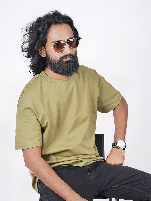 Funky Oversized Forest Green Half Sleeves T shirt