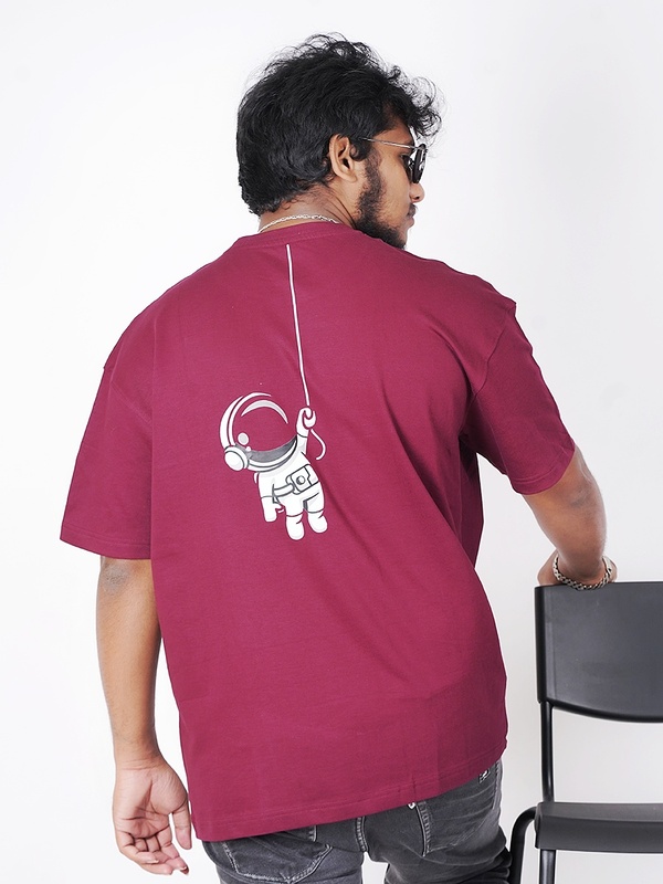 Astronaut Maroon | Over-Sized | Half Slevee