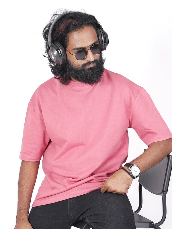 Oversized Plum Half Sleeves T shirt