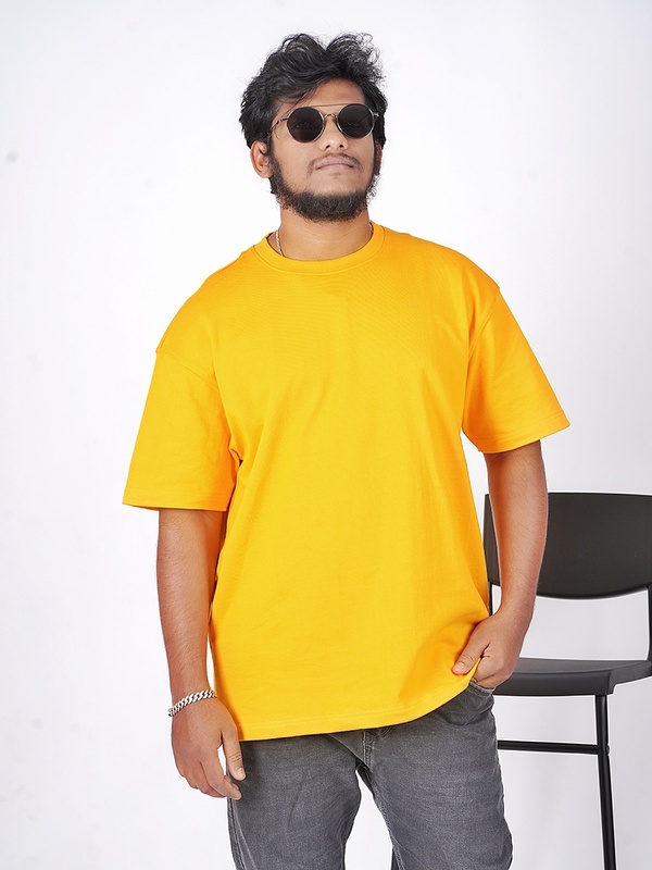 Yellow Printed | Over-Sized | Half Slevee