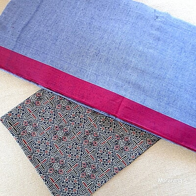 Light Blue Handloom Khadi Cotton with Blouse Light Blue Handloom Khadi Cotton with Blouse