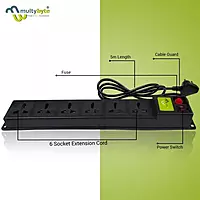 Multybyte 6+1 Way Spike Guard Extension Board (5M)