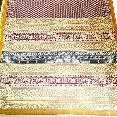 Maroon MulMul Cotton Saree Maroon MulMul Cotton Saree