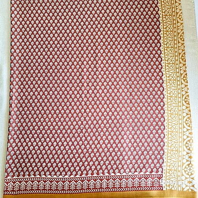 Maroon MulMul Cotton Saree Maroon MulMul Cotton Saree