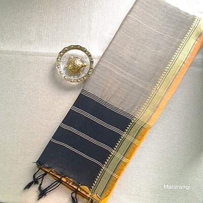 Golden Brown Handloom Khadi Saree Golden Brown Handloom Khadi Saree