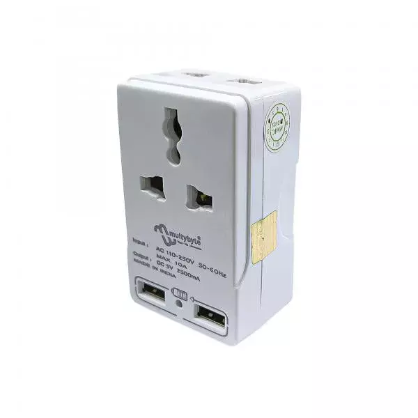 Multybyte 2+2 Multipurpose Conversion Plug with USB