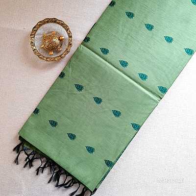 Green Cotton Silk Saree Green Cotton Silk Saree