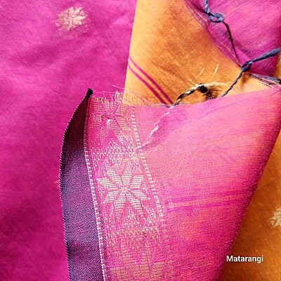 Mustard & Magenta Handloom Cotton Silk Saree Mustard & Magenta Handloom Cotton Silk Saree