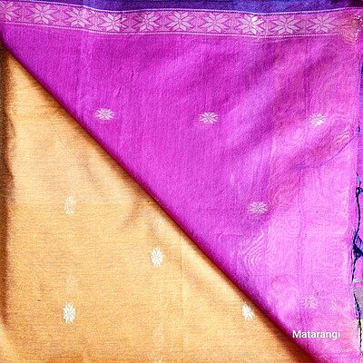 Mustard & Magenta Handloom Cotton Silk Saree Mustard & Magenta Handloom Cotton Silk Saree