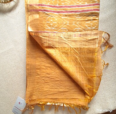 Mustard Yellow Semi Tussar Saree Mustard Yellow Semi Tussar Saree