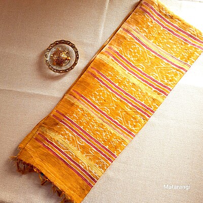 Mustard Yellow Semi Tussar Saree Mustard Yellow Semi Tussar Saree
