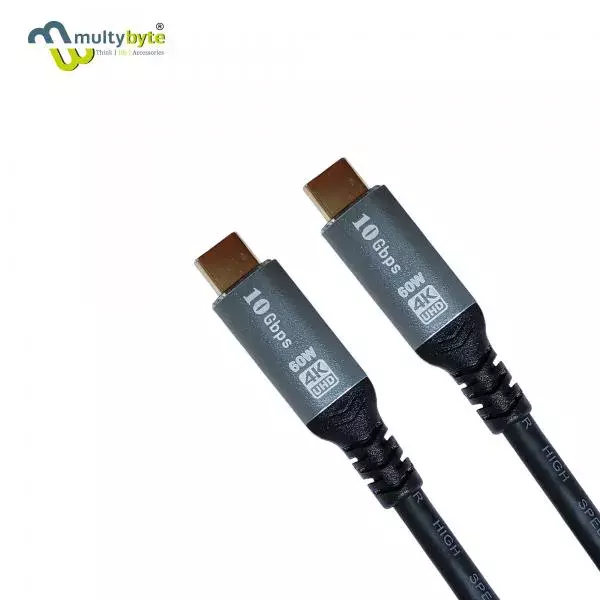 Multybyte Metal Type-C to Type-C 10Gbps 4K UHD Data Cable