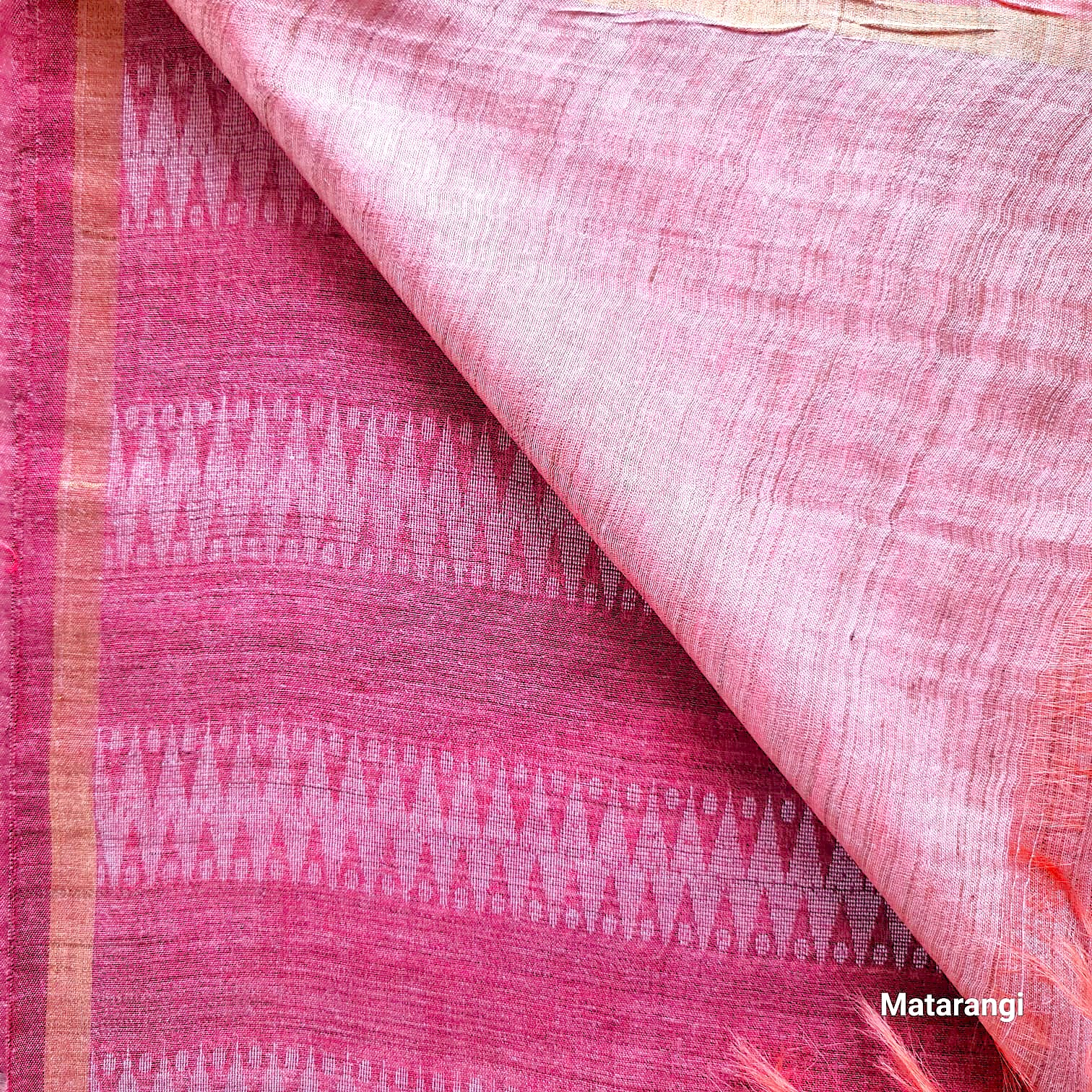 Matarangi Dark Mauve Semi Tussar Saree Matarangi Dark Mauve Semi Tussar Saree