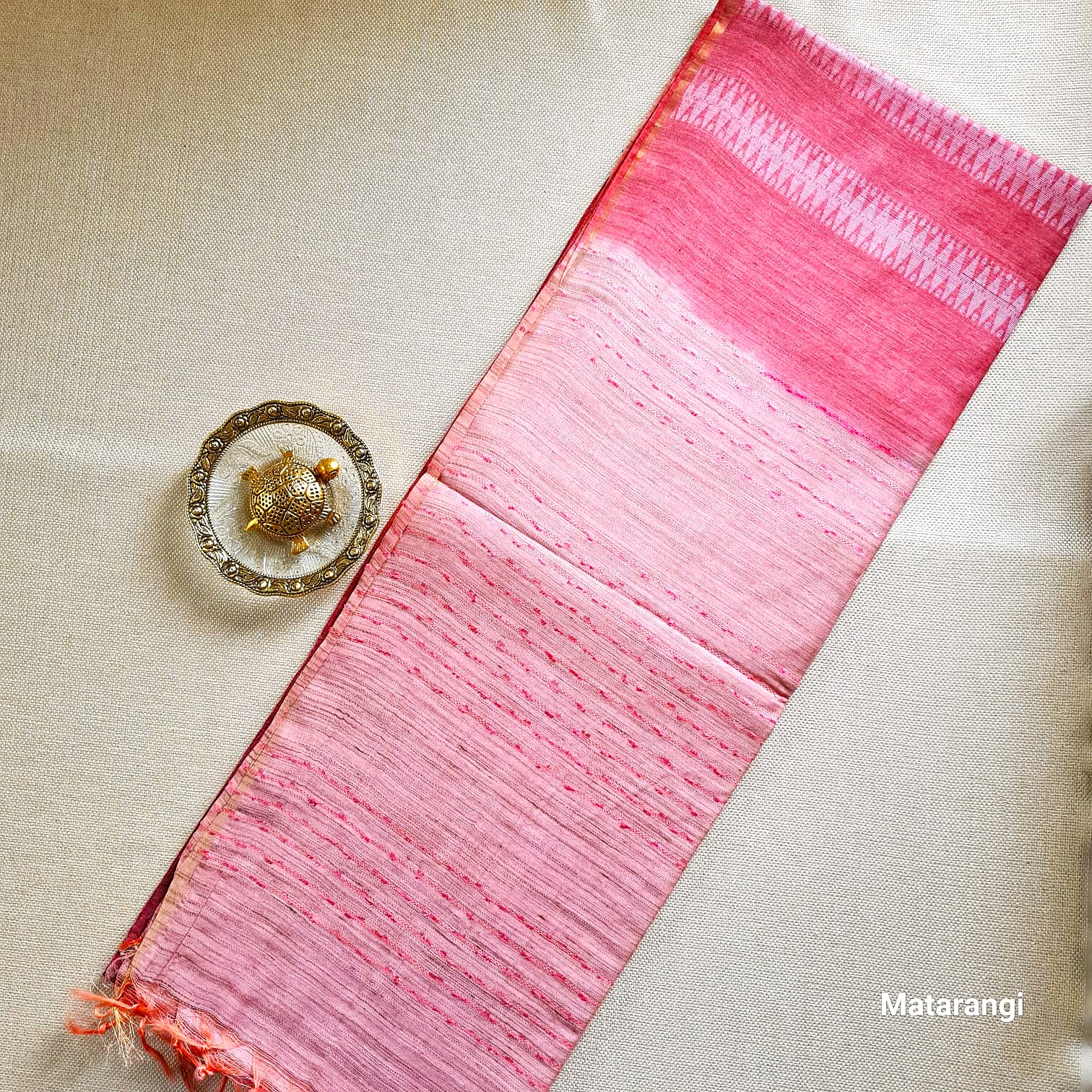 Matarangi Dark Mauve Semi Tussar Saree Matarangi Dark Mauve Semi Tussar Saree