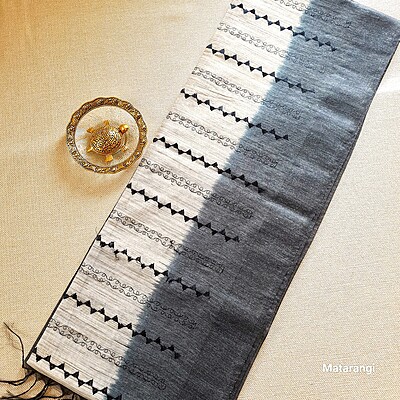 Matarangi Offwhite & Black Semi Tussar Embroidered saree Matarangi Offwhite & Black Semi Tussar Embroidered saree