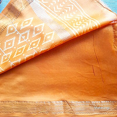 Matarangi Golden Yellow Maheshwari Silk Saree Matarangi Golden Yellow Maheshwari Silk Saree