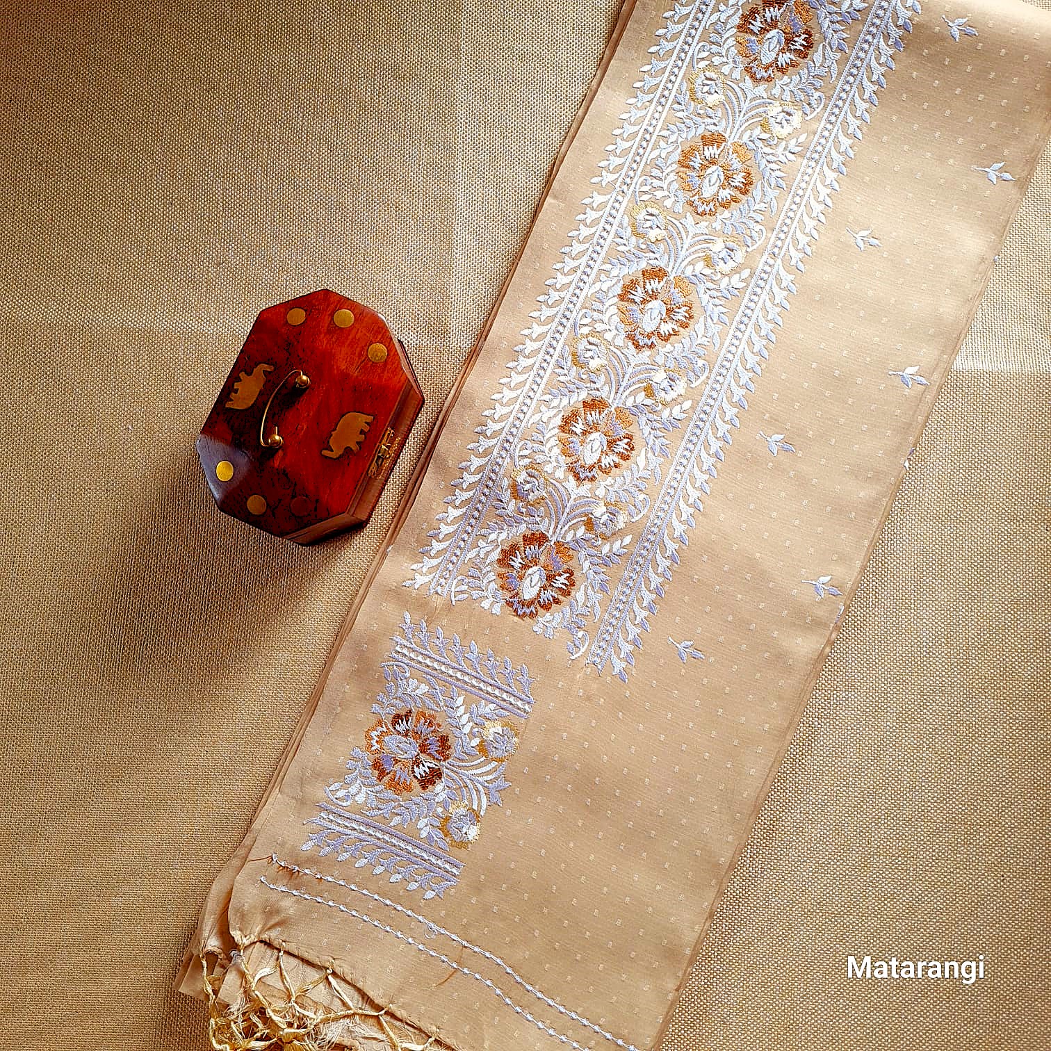 Cream Blended Kosa Silk Saree Cream Blended Kosa Silk Saree