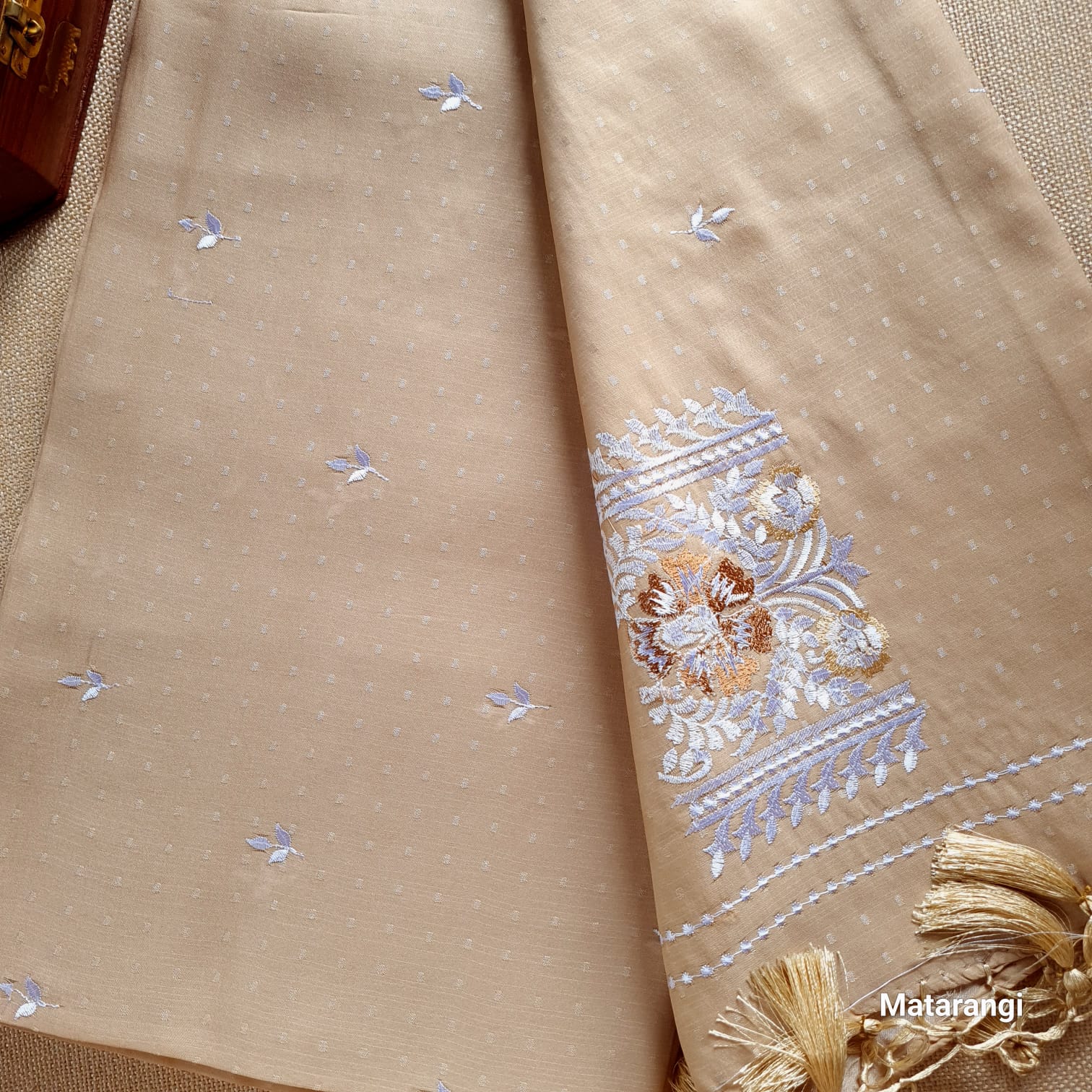 Cream Blended Kosa Silk Saree Cream Blended Kosa Silk Saree