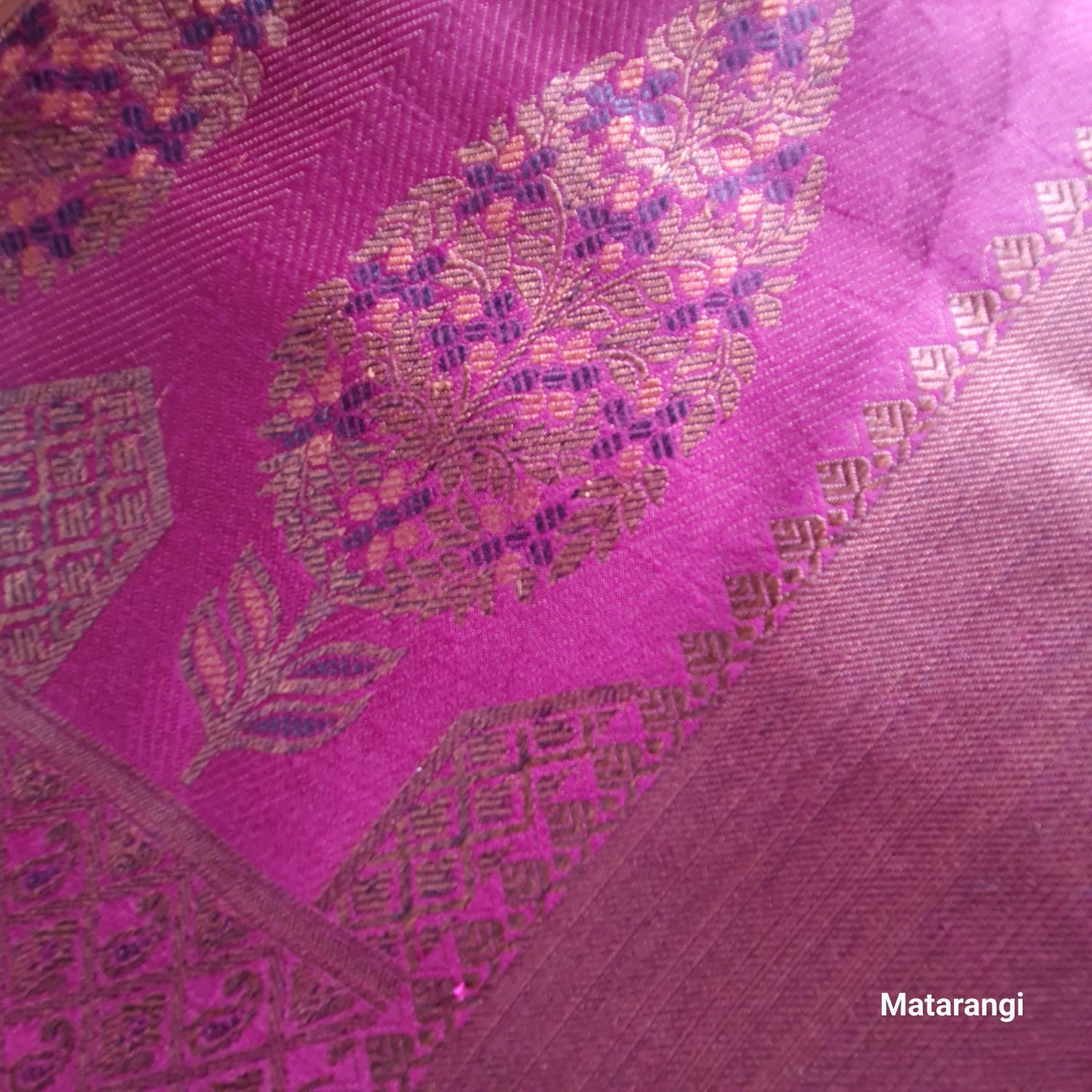 Grape Vine Dola Silk Woven Saree Grape Vine Dola Silk Woven Saree