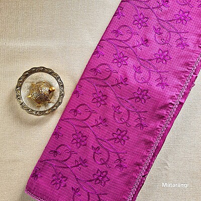 Matarangi Magenta Embroidered Kota Saree Matarangi Magenta Embroidered Kota Saree