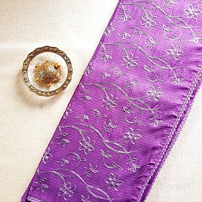 Matarangi Violet Embroidered Kota Saree